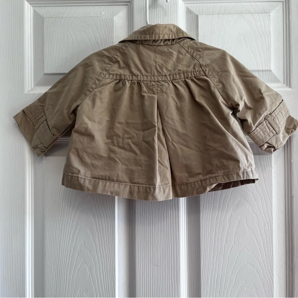 GAP Kids Beige Double-Breasted Pea Coat